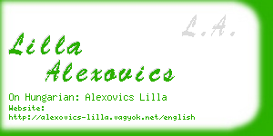 lilla alexovics business card